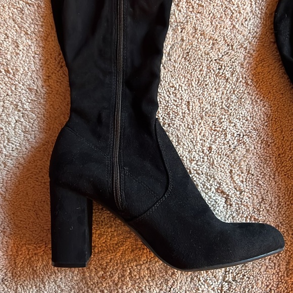 Women’s faux suede over-the-knee boots - Picture 4 of 7